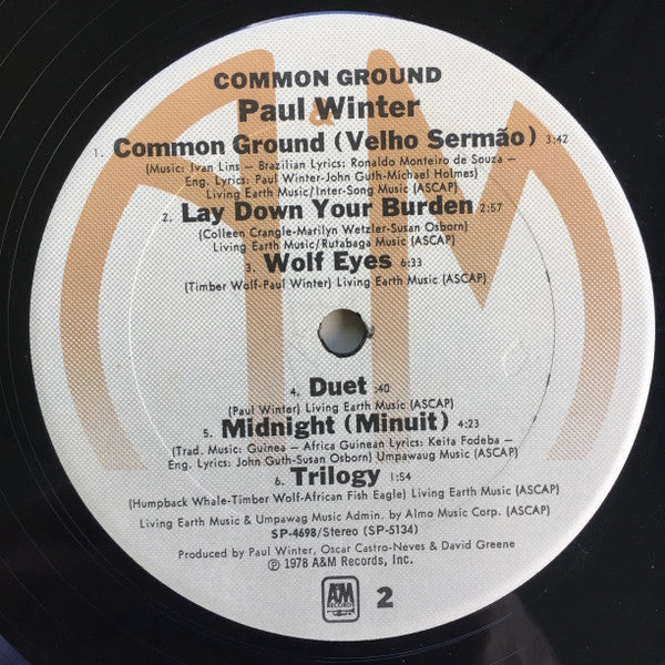 Paul Winter (2) : Common Ground (LP,Album,Stereo)