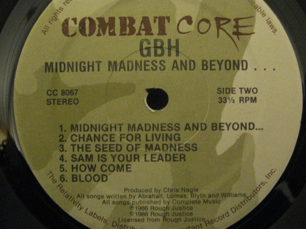 G.B.H. : Midnight Madness And Beyond... (LP,Album)