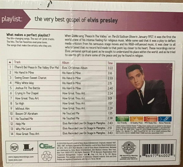 Elvis Presley : Playlist: The Very Best Gospel Of Elvis Presley (Compilation,Enhanced)