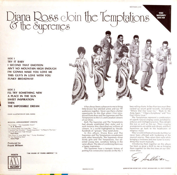 Diana Ross And Supremes, The & Temptations, The : Diana Ross & The Supremes Join The Temptations (LP,Album)