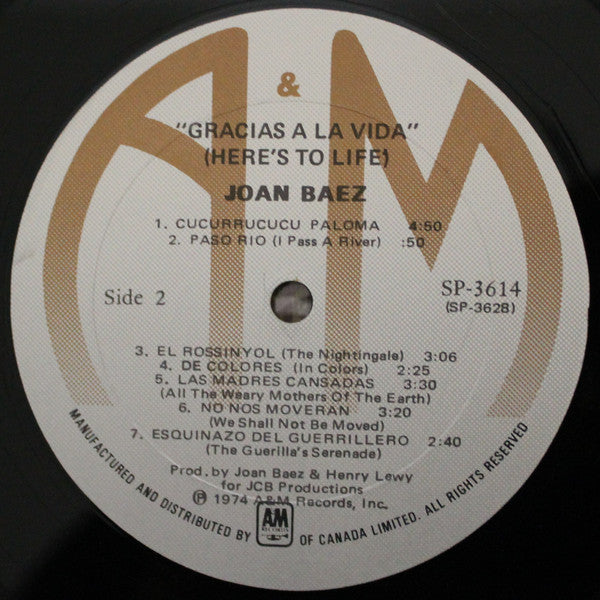 Joan Baez : Gracias A La Vida / Here's To Life (LP,Album)