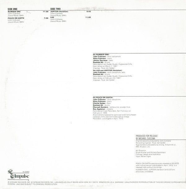 John Coltrane : The Mastery Of John Coltrane / Vol. III Jupiter Variation (LP,Album)