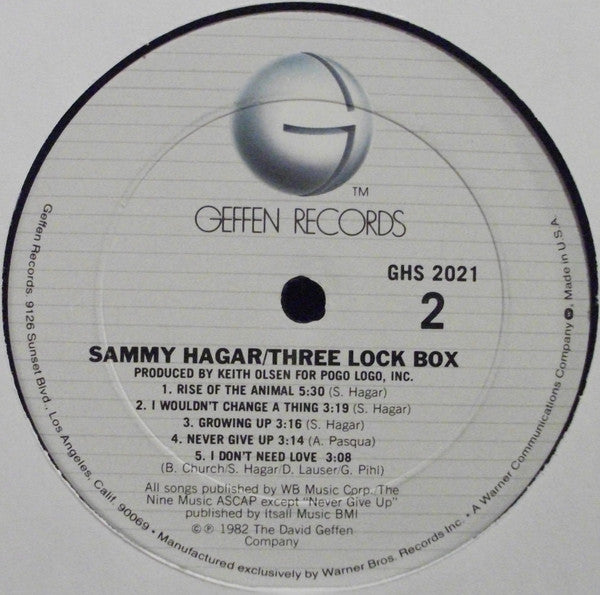 Sammy Hagar : Three Lock Box (LP,Album,Club Edition,Reissue)