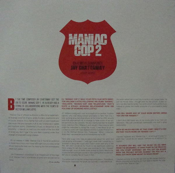 Jay Chattaway : Maniac Cop 2 (Original Motion Picture Soundtrack) (LP)