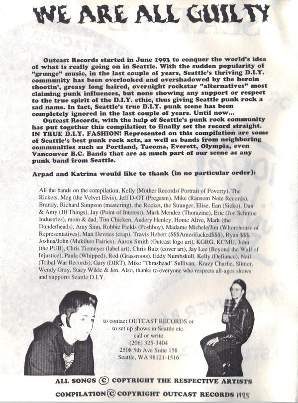Various : We Are All Guilty: A Northwest Punk Compilation (LP,Compilation)
