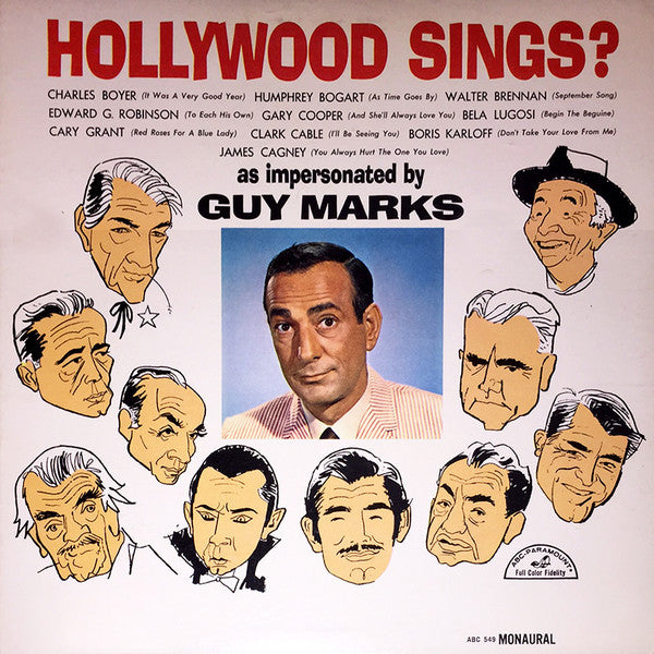 Guy Marks : Hollywood Sings? As Impersonated By Guy Marks (LP,Mono)