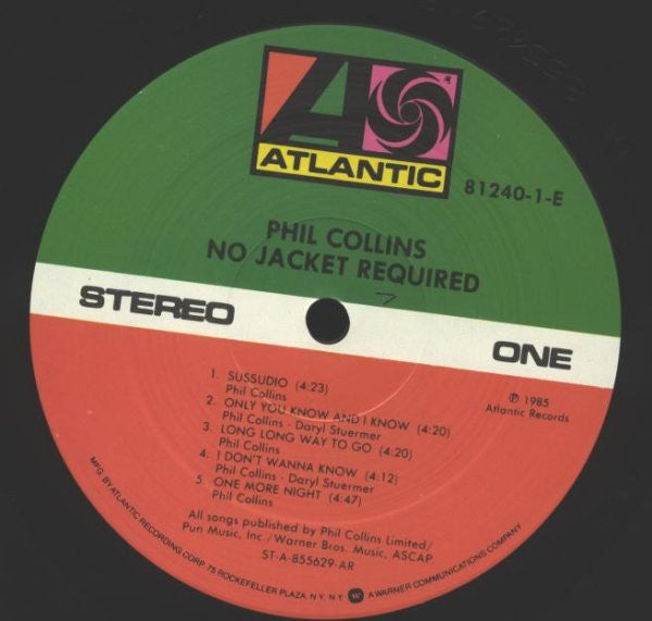 Phil Collins : No Jacket Required (LP,Album)