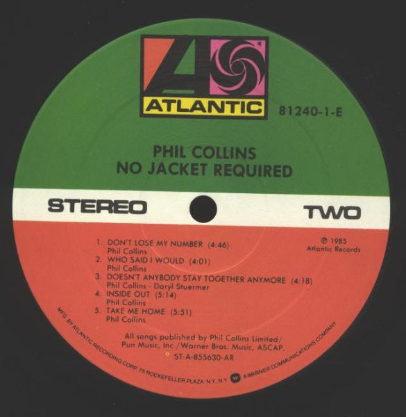 Phil Collins : No Jacket Required (LP,Album)