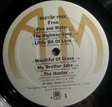 Free : Best Of Free (LP,Compilation,Reissue,Stereo)