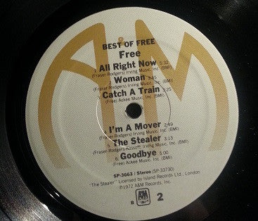 Free : Best Of Free (LP,Compilation,Reissue,Stereo)