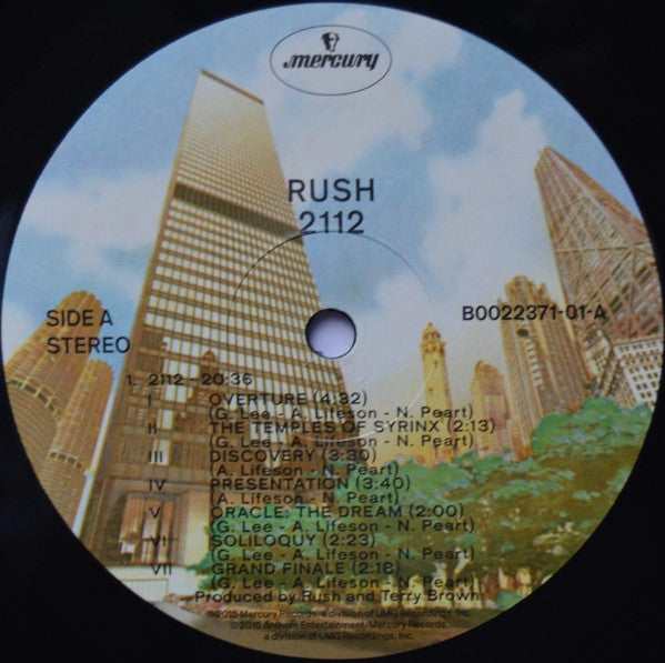 Rush : 2112 (LP,Album,Etched,Reissue,Remastered)