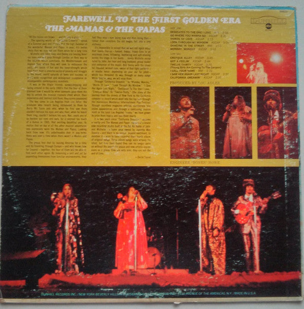 Mamas & The Papas, The : Farewell To The First Golden Era (LP,Compilation,Reissue,Stereo)