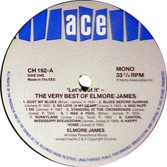 Elmore James : Let's Cut It - The Very Best Of Elmore James (LP,Compilation,Mono)