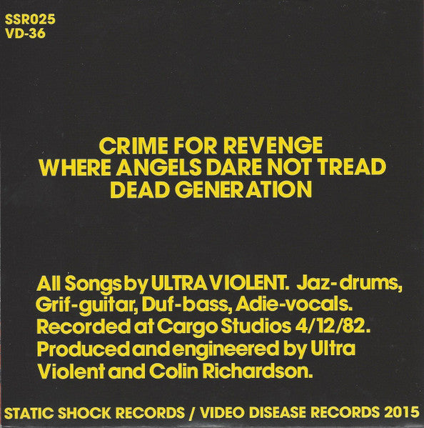 Ultra Violent (2) : Crime... For... Revenge (7",45 RPM,Reissue,Remastered)