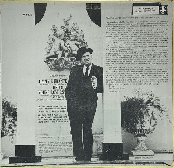 Jimmy Durante : Jackie Barnett Presents Hello Young Lovers (LP,Album,Mono)