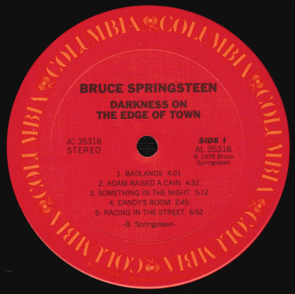 Bruce Springsteen : Darkness On The Edge Of Town (LP,Album)