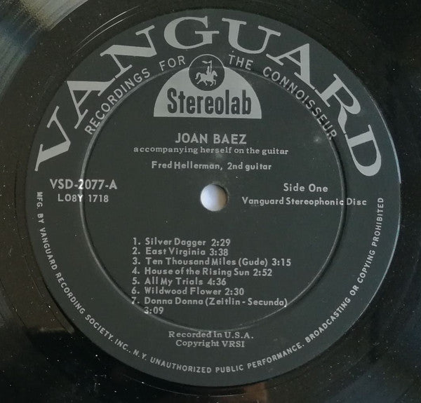 Joan Baez : Joan Baez (LP,Album,Stereo)