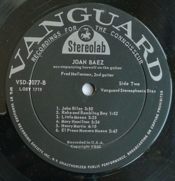 Joan Baez : Joan Baez (LP,Album,Stereo)