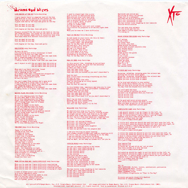 XTC : Drums And Wires (LP,Album)