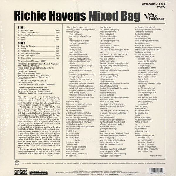 Richie Havens : Mixed Bag (LP,Album,Reissue,Remastered,Mono)