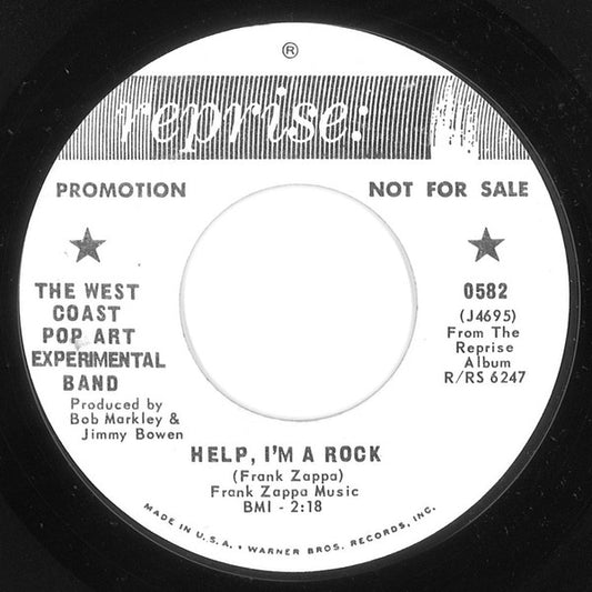 West Coast Pop Art Experimental Band, The : Help, I'm A Rock (7",45 RPM,Promo)