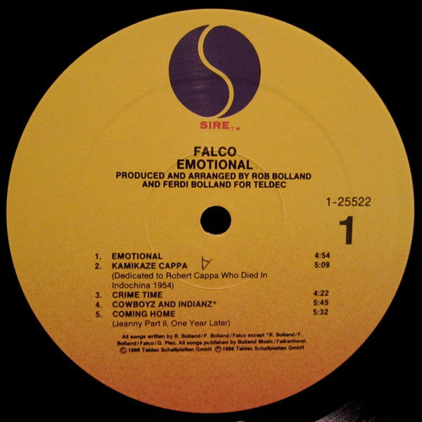 Falco : Emotional (LP,Album)