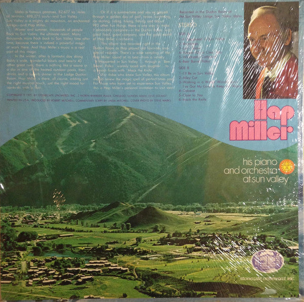 Hap Miller : His Piano And Orchestra At Sun Valley (LP,Album)