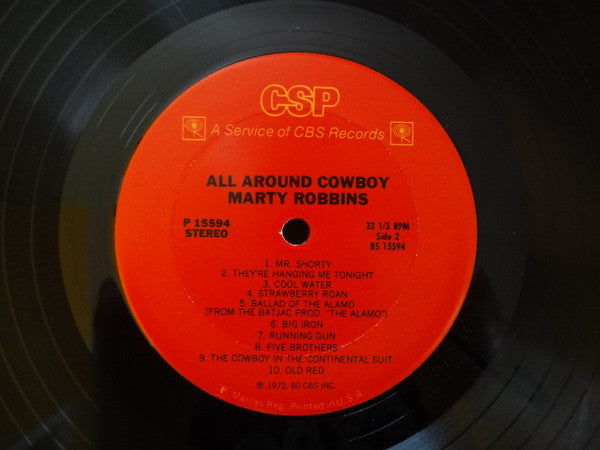 Marty Robbins : All Around Cowboy (LP,Album,Compilation)