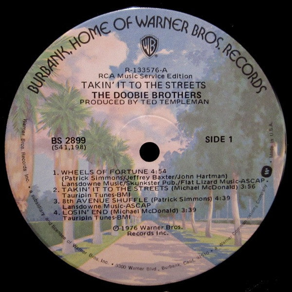 Doobie Brothers, The : Takin' It To The Streets (LP,Album,Club Edition)