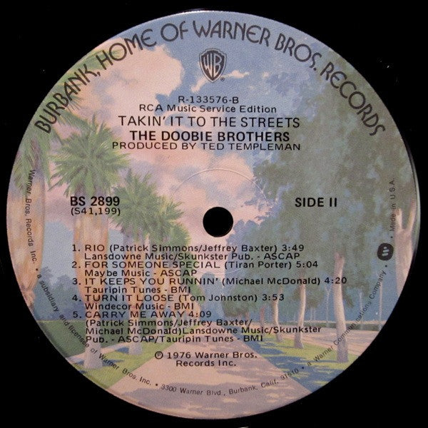 Doobie Brothers, The : Takin' It To The Streets (LP,Album,Club Edition)