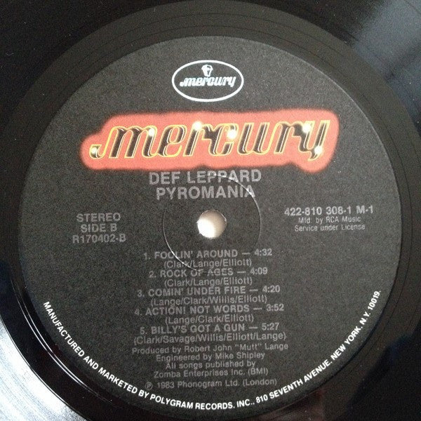 Def Leppard : Pyromania (LP,Album,Club Edition)