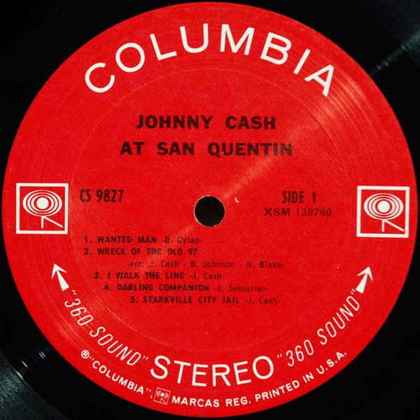 Johnny Cash : Johnny Cash At San Quentin (LP,Album,Stereo)