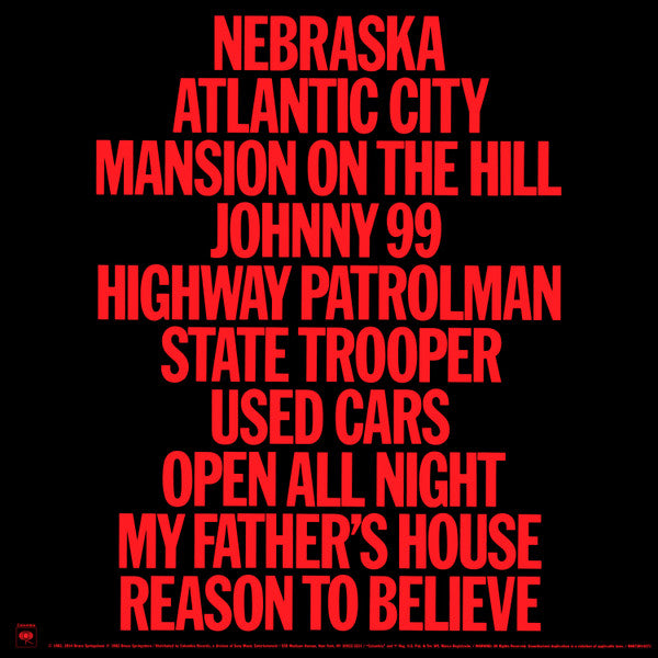 Bruce Springsteen : Nebraska (LP,Album,Reissue,Remastered)