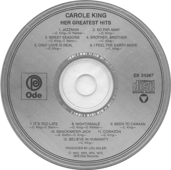 Carole King : Her Greatest Hits - Songs Of Long Ago (Compilation)