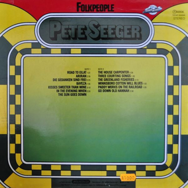 Pete Seeger : Folkpeople (LP,Reissue)