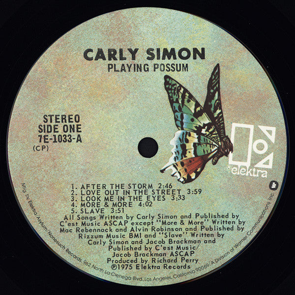 Carly Simon : Playing Possum (LP,Album)