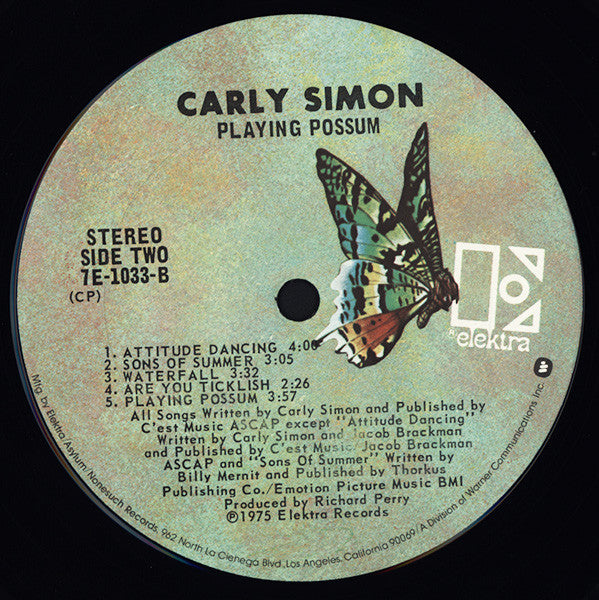 Carly Simon : Playing Possum (LP,Album)