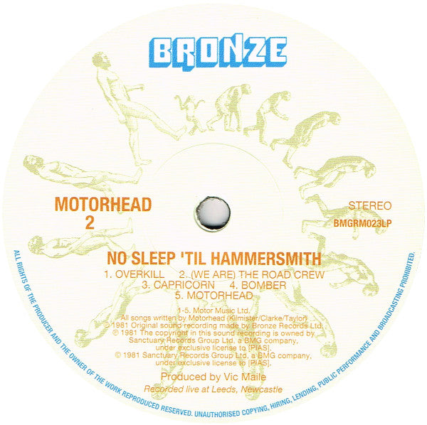 Motörhead : No Sleep 'til Hammersmith (LP,Album,Reissue)