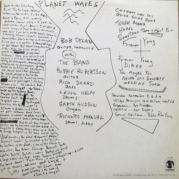 Bob Dylan : Planet Waves (LP,Album)