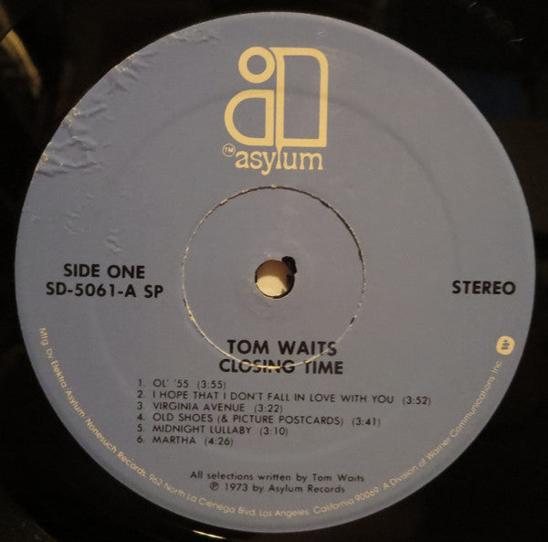 Tom Waits : Closing Time (LP,Album,Stereo)