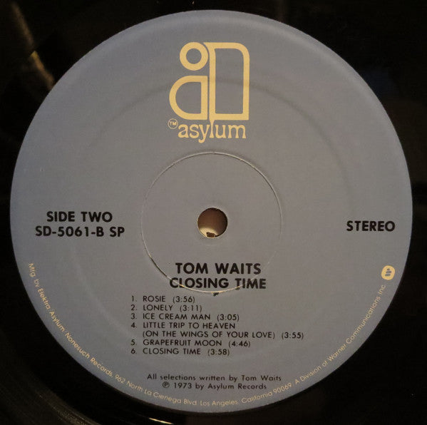 Tom Waits : Closing Time (LP,Album,Stereo)