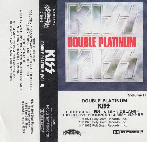 Kiss : Double Platinum (Compilation,Club Edition)