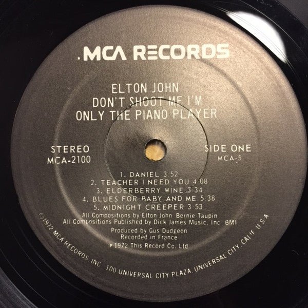 Elton John : Don't Shoot Me, I'm Only The Piano Player (LP,Album)