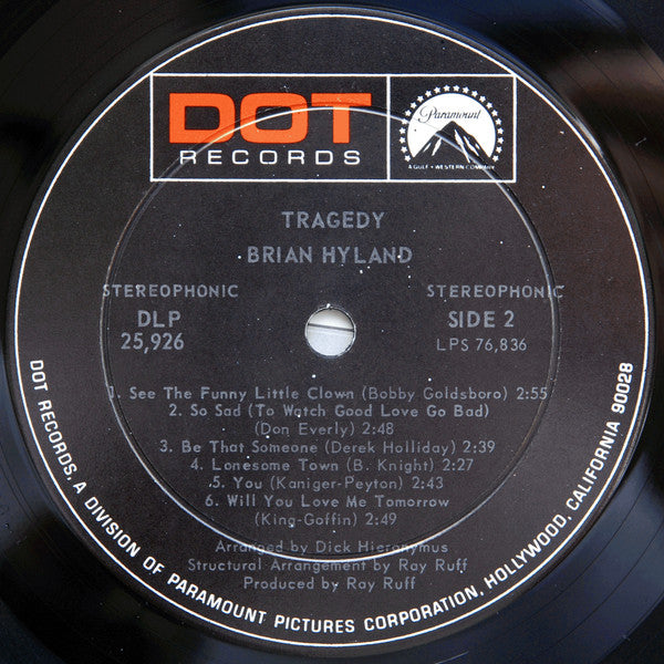 Brian Hyland : Tragedy - A Million To One (LP,Album)