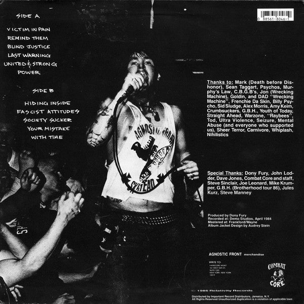 Agnostic Front : Victim In Pain (LP,Album,Reissue)