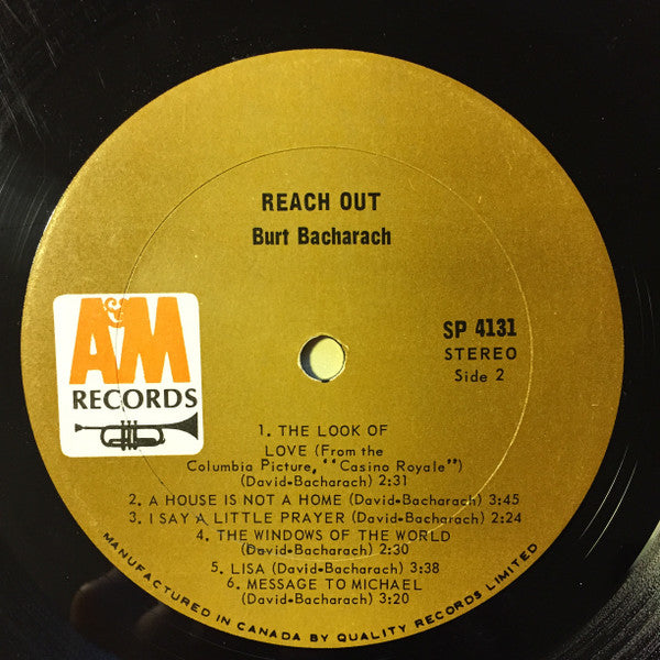 Burt Bacharach : Reach Out (LP,Album)