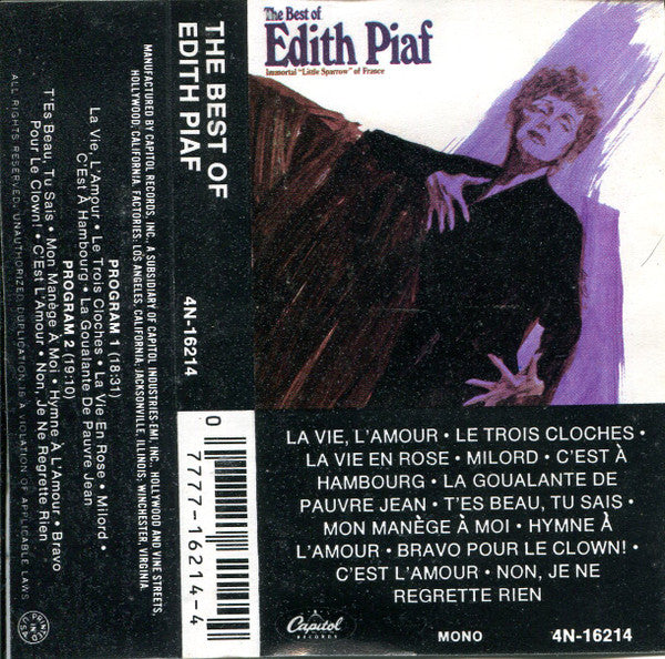 Edith Piaf : The Best Of Edith Piaf (Compilation)