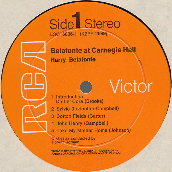 Harry Belafonte : Belafonte At Carnegie Hall: The Complete Concert (LP,Album,Reissue,Stereo)
