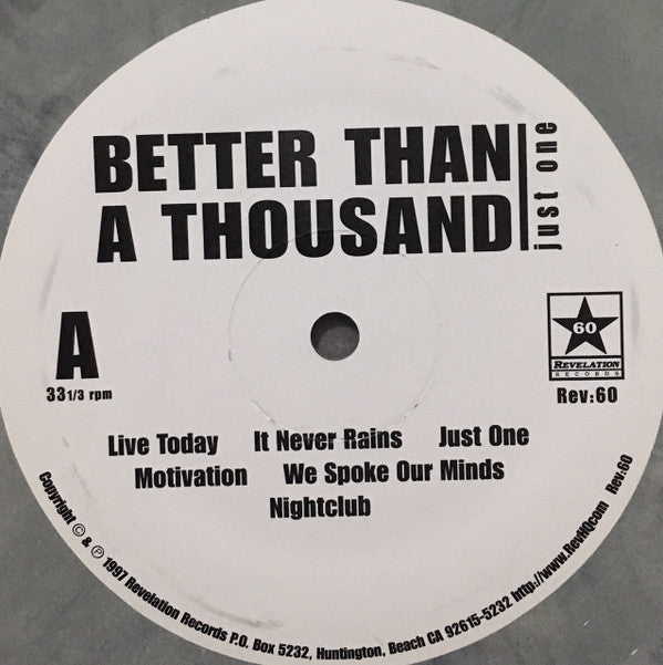 Better Than A Thousand : Just One (LP,Album,Repress)