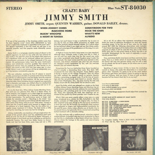 Jimmy Smith : Crazy! Baby (LP,Album,Repress,Stereo)